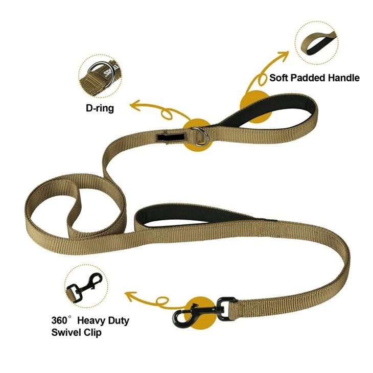 Double Handle Part Dog Leash suppliers