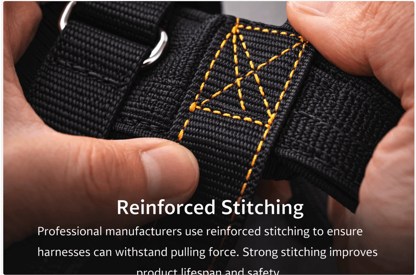 Reinforced stitching Reinforced stitching